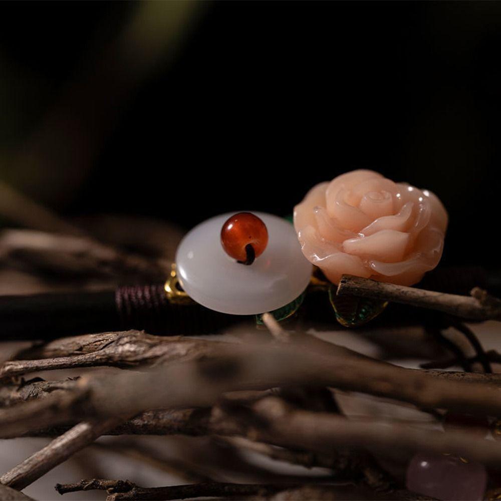 Clasp Tassel For Women Flower Hair Sticks Wooden Hair Fork Hair Accessories Chinese Style Hairpin