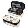 Pen Case Structured Design 300D Polyester Easy Open Zipper with Mesh Pocket Removable Divider and Pen Slots for Everyday Study