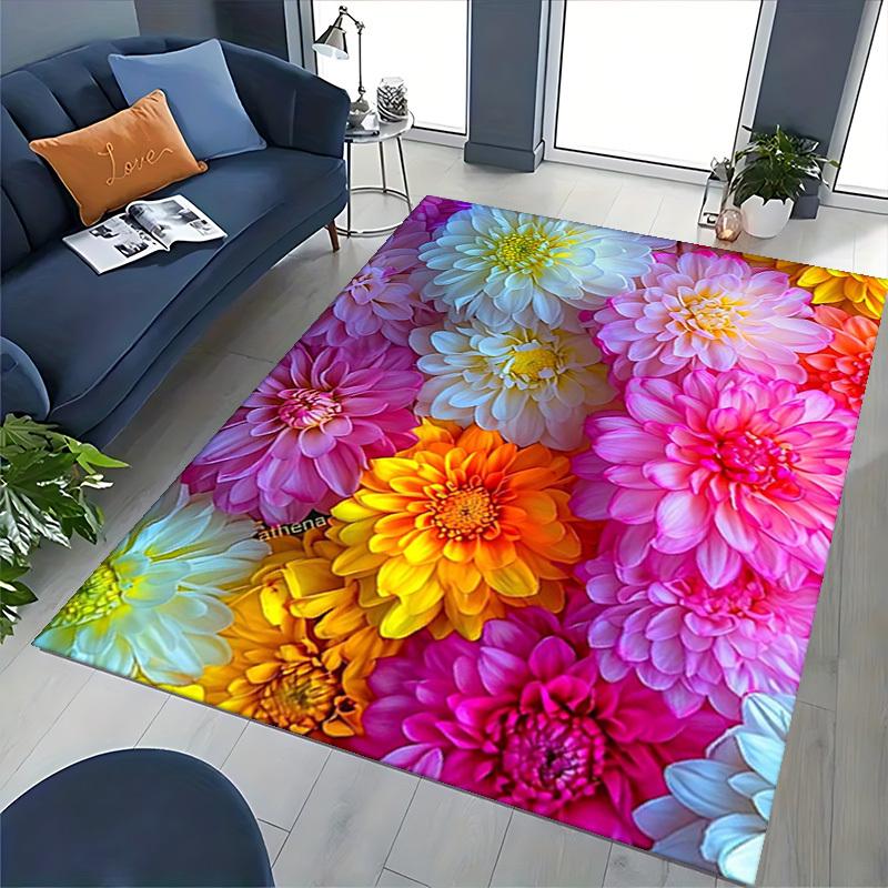 1 Stück Athenas bunte Blumen-Bürostuhlmatte - Festliches Geschenk für Zuhause und Arbeitsplatz, Geeignet für alle Jahreszeiten.P012