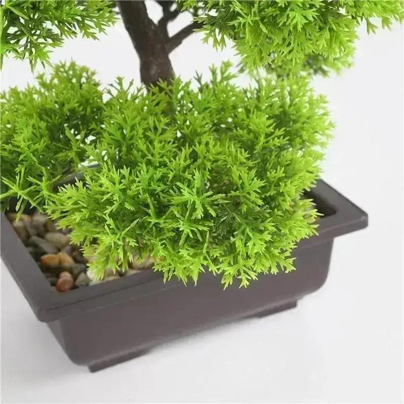 Simulated Pine Needles Cliff Cypress Artificial Plants Bonsai Home Decoration Green Plants Bonsai Creative Hotel Garden Decor
