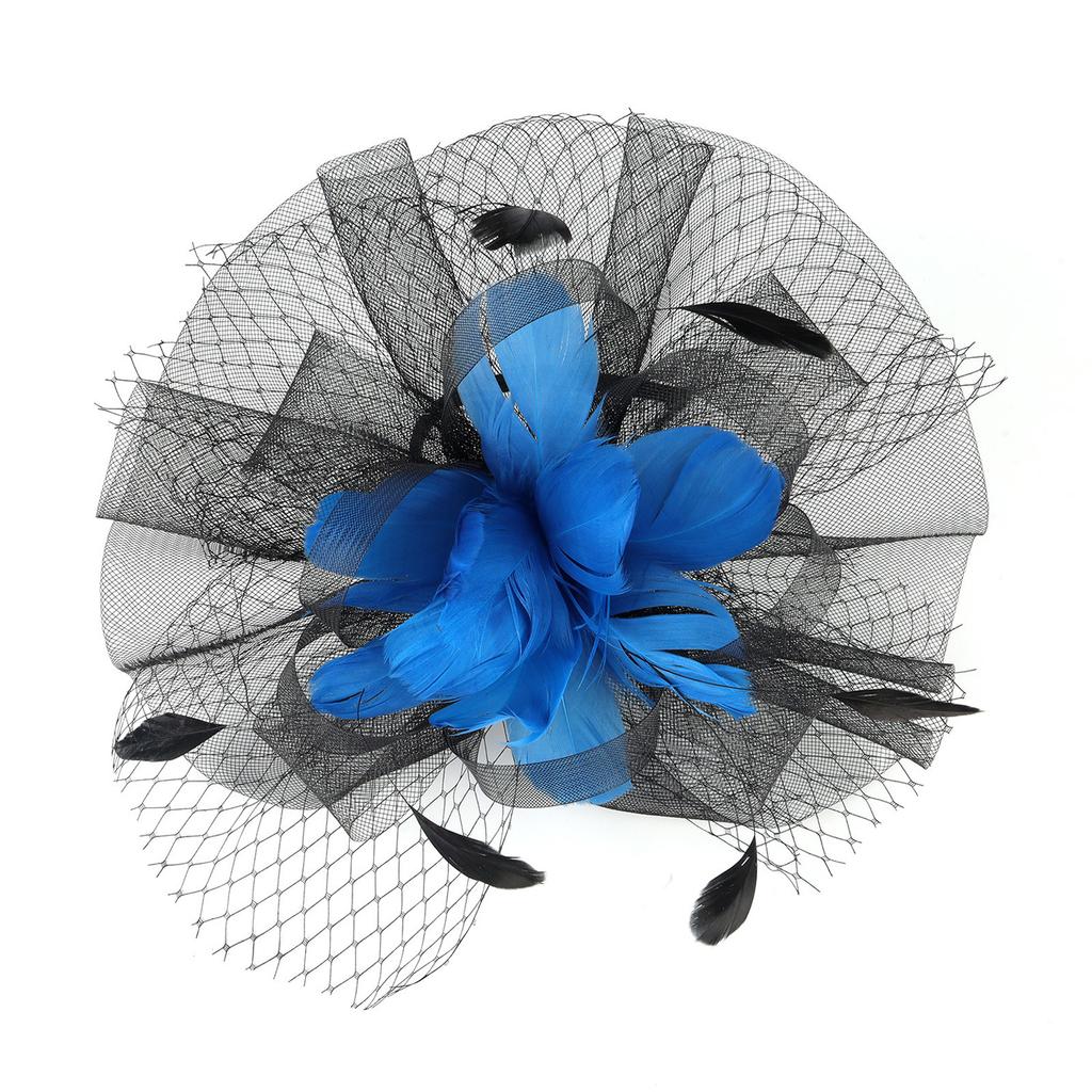 Ladies Mesh Wedding Party Fascinator Hat Headband Cocktail Hairband Headpiece for Formal Events Mesh Flower Decoration