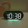 Yousheng LED Alarm Clock with Large Screen Easy-to-Read Temperature Display Dimming 12/24h Bedroom Desk Clock