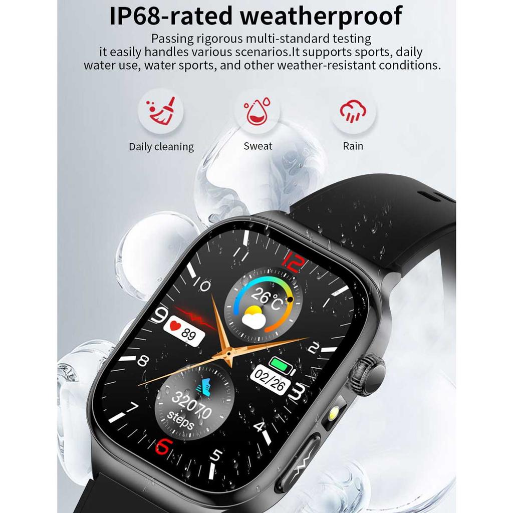 2025 Nursing Health Smart Watch Men ECG Heart Rate Blood Pressure Body Analysis Heart Rate Call Smartwatch