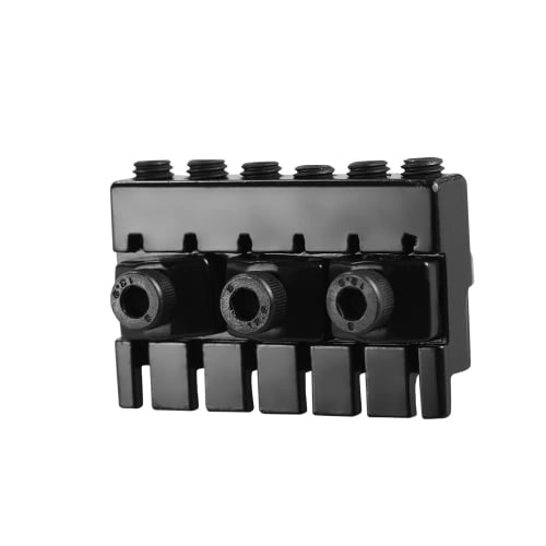 Duangu 2-Wrench, 2-Screw Black and 6-String Headless Guitar String Locking Nut Set, for 6-String Headless Guitar