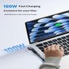 100W For Magsafe3 Side-Bend Magnetic Fast Charging Adapter Compatible With Air Pro M1 M2 M3 M4 M5 Pd Type-C To Magsafe3