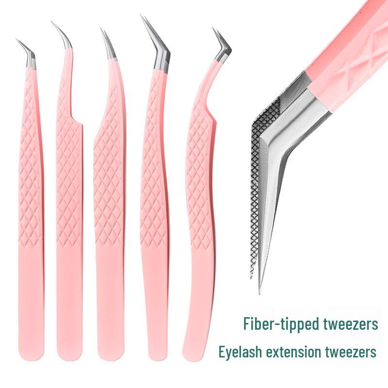 Gold Feather Stainless Steel Precision Eyelash Tweezers - High Precision for Grafting and Separating Eyelashes