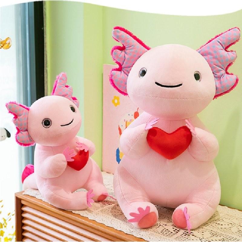 Soft Plush Axolotl Dinosaur Stuffed Toy In Adorable Design Available In Multiple Sizes