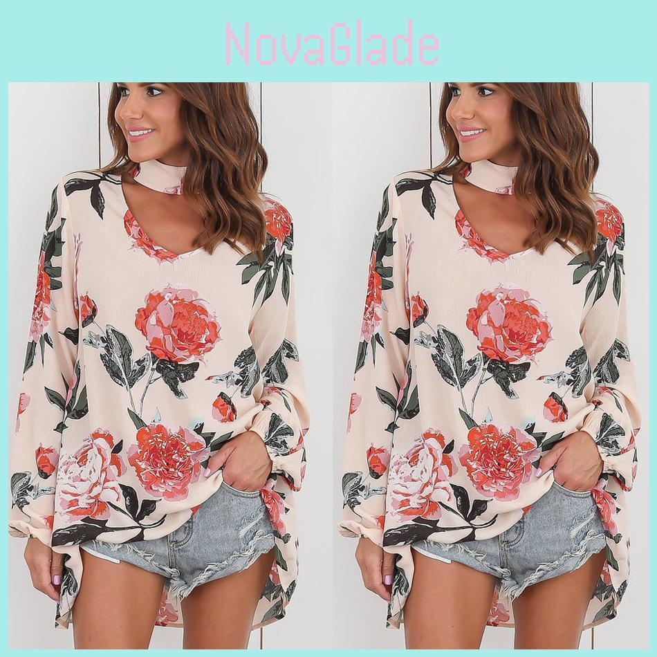 Premium Quality Chemisier T-shirt For Women With Elegant Floral Print Design