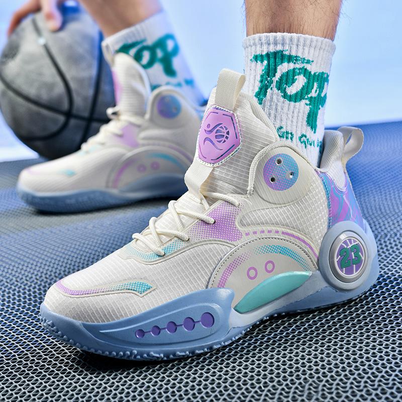 Hydrogen cloud joint basketball shoes shock absorption wear-resistant sports shoes sports high-top sneakers friction sound
