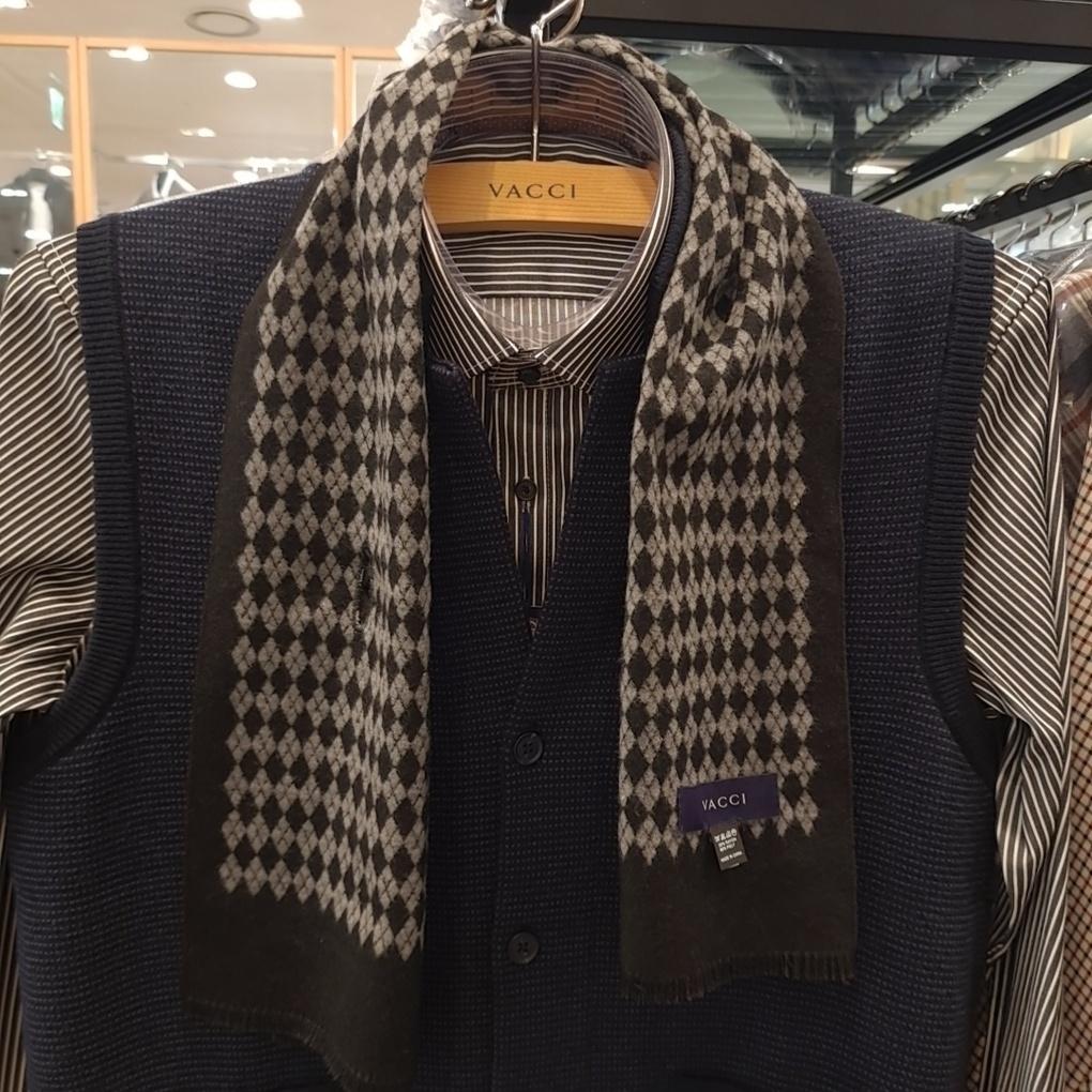 Bachi Warm Mini Petite Argyle Muffler VM1M4BS108K