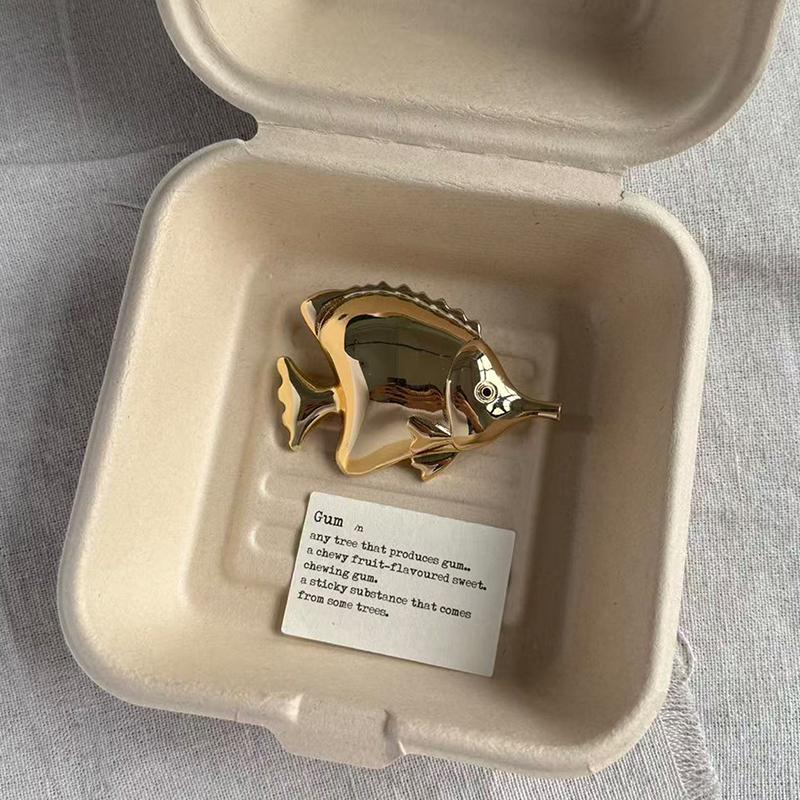 Kreative Minimalistische Einzigartige Metallkrabbe Brosche Exquisite Anzug Jacke Anstecknadel Zubehör