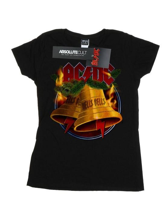 AC/DC Damen/Damen Christmas Hells Bells Baumwoll-T-Shirt