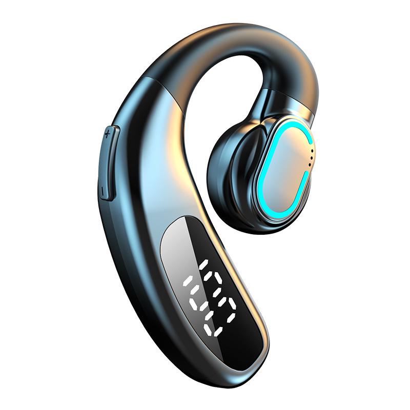 F80 Bluetooth Earphones: Over-Ear, Air Conduction, Single-Ear with Digital Display