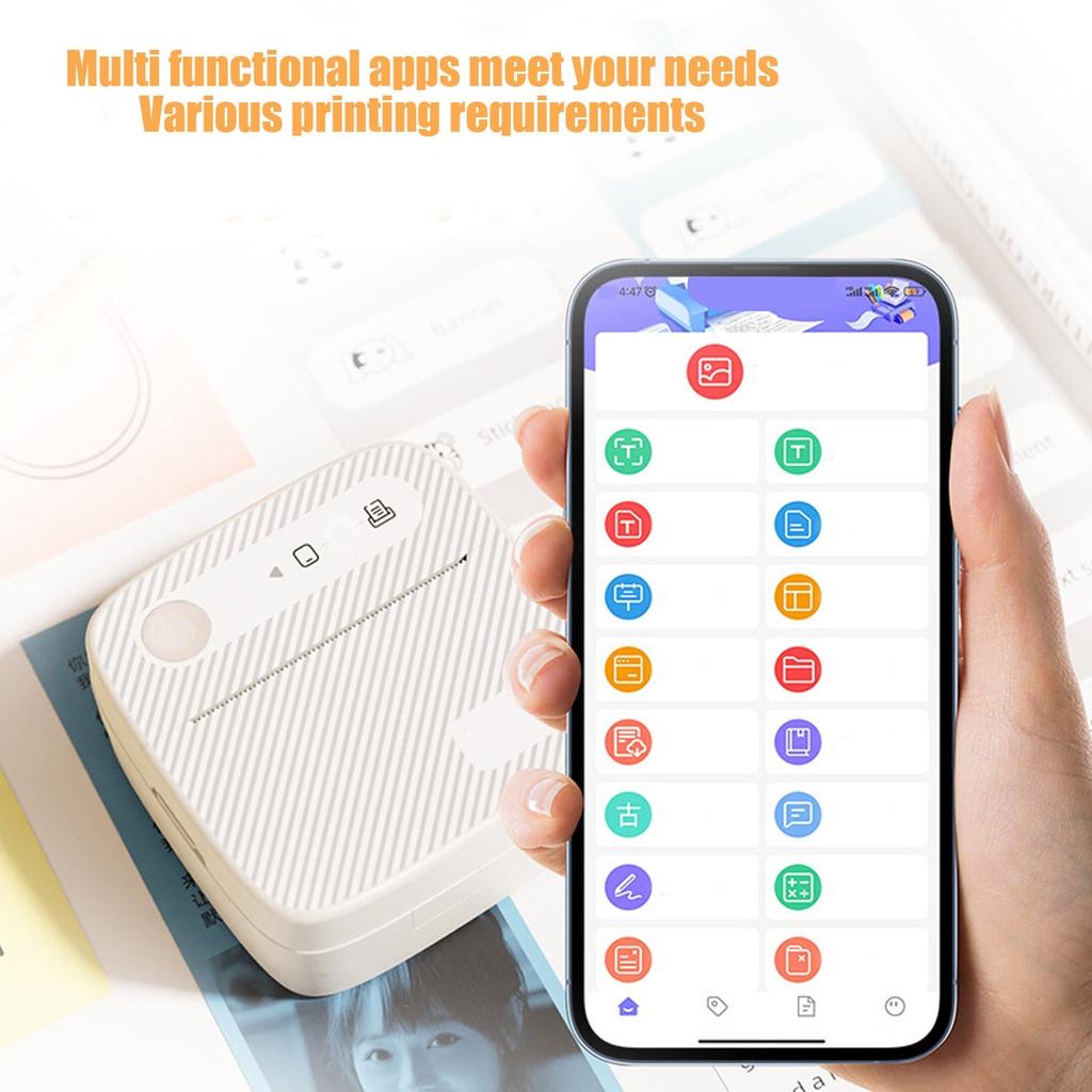 Etikett Streifen Foto Etikett Drucken Fehler Sortieren Klein Zuhause Tragbar Kabellos Bluetooth