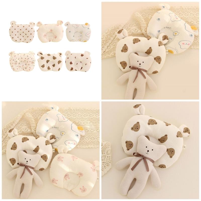 Bear Ear Baby Pillow Soothing & Calming Newborn Pillow Easy To Clean Pillow Exquisite Craftsmanship Pillow for Boy Girl