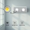 Emergency Evacuation Lights LED Wall-mounted Fire Fighting Lights Rechargeable Double-head Emergency Lamp for Power Outage