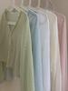 Women's Summer Lace-Trim V-Neck Ice Silk Cardigan - Airy, Loose, Long Sleeve Sun Protection Top