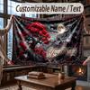 Coperta Morbida e Accogliente con Tema Foresta di Funghi Testo Personalizzato con Nome per Divano Letto Casa
