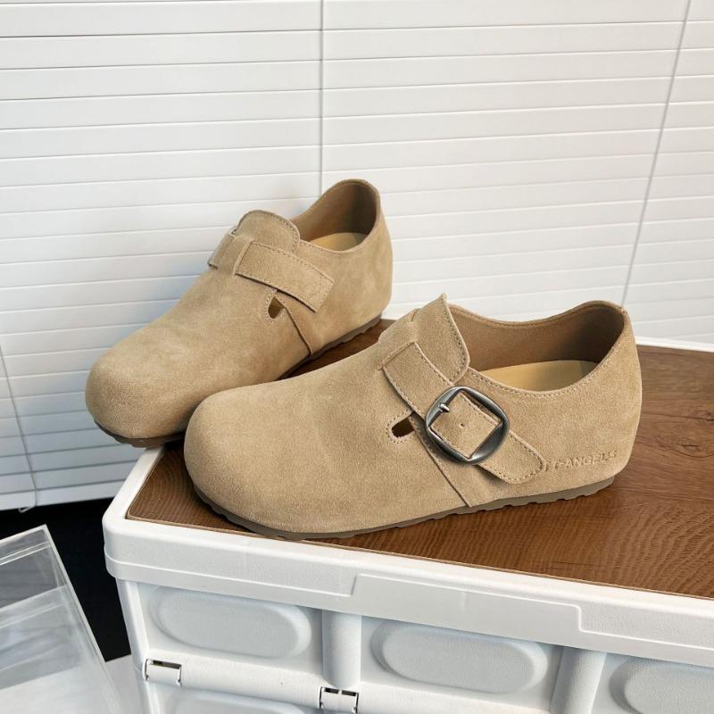 Soft sole all-inclusive women's spring and autumn new retro ugly cute single shoes with one foot flat bottom