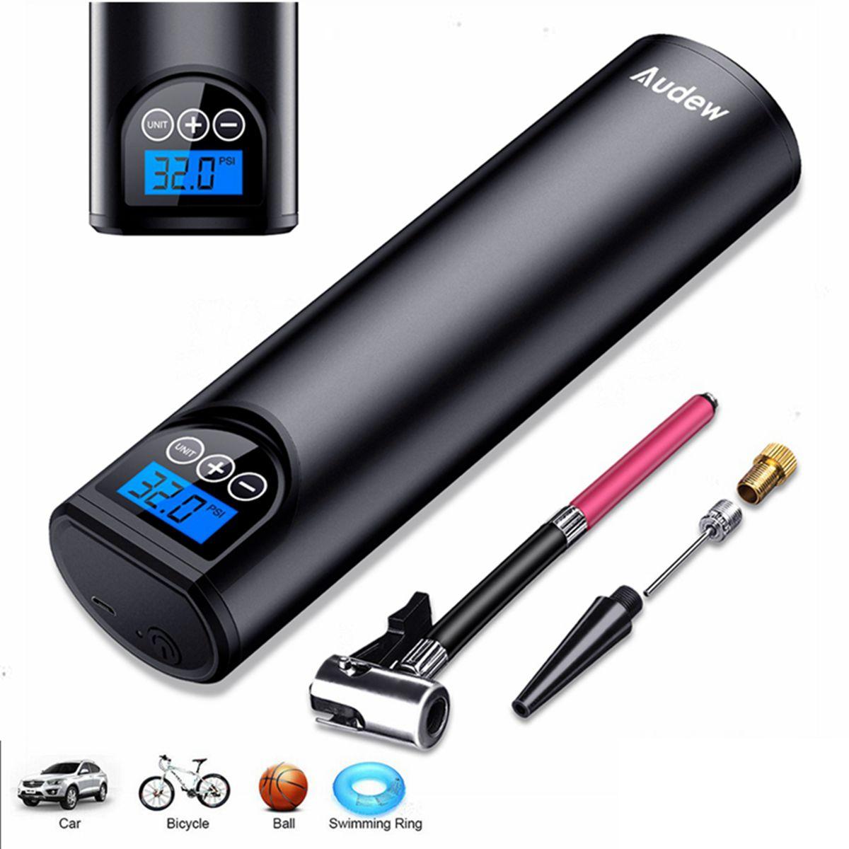 

12V 150PSI Ручной воздушный насос Портативный воздушный компрессор Беспроводной шинный воздушный насос ЖК-дисплей Зарядка через USB
