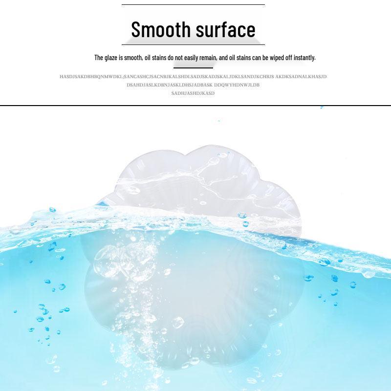 Pure White Irregular Ceramic Serving Plate - Creative Solid Color Dish for Home and Restaurant Use