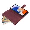 For Samsung Galaxy A35 5G Case Zipper Leather Wallet Cover with Multiple Card Slots