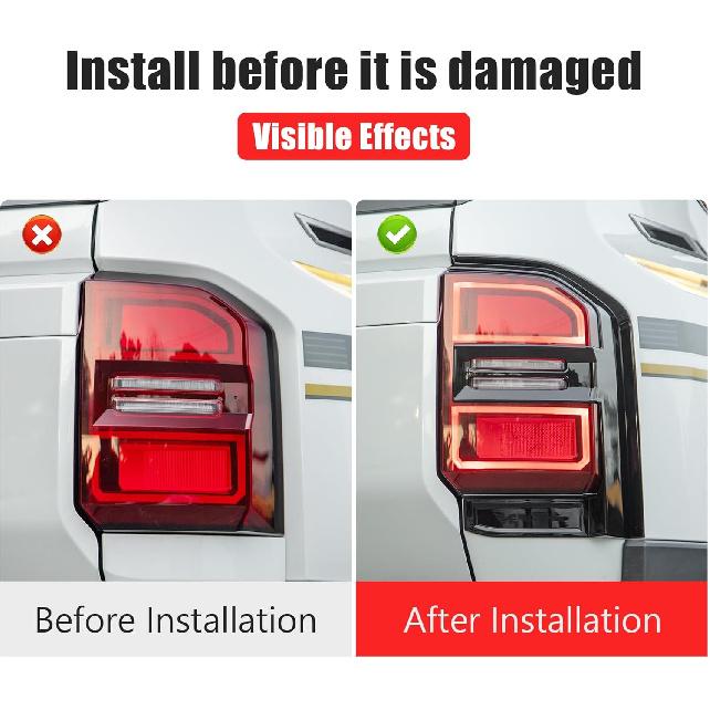 Tail Light Protection Frame Cover for 2024 2025 Toyota Land Cruiser 250&1958 Prado LC250 J250 Tail Light Decorative Strip Protective Cover Exterior