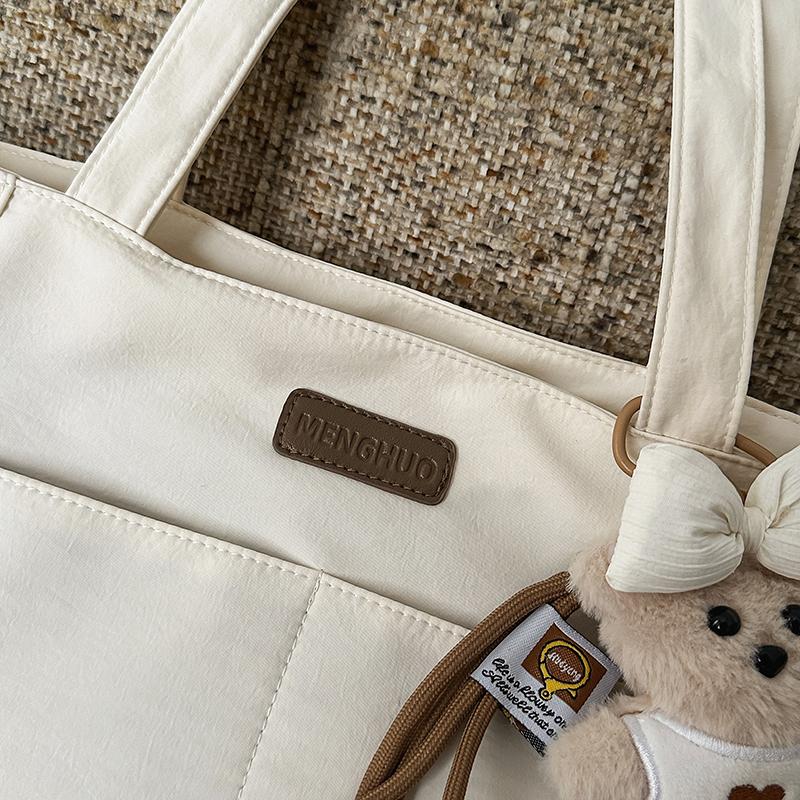 Large Capacity Canvas Bag Student Class Commuter Tote Bag