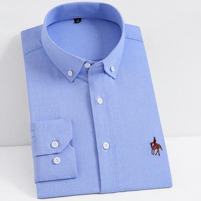 Men's Bamboo Fiber Stretch Casual Long Sleeve Wrinkle Resistant Shirts