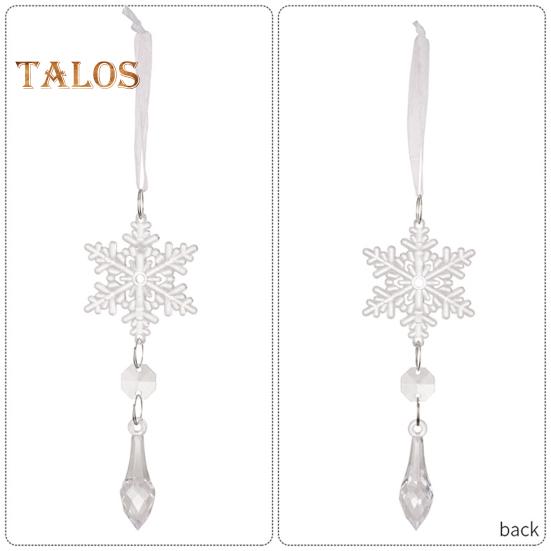 6 stk simulerte snøfnugganheng Klar akryl snøfnuggpynt som er lett å henge Faux snøfnuggdekorasjoner til vintereventyrfesten jul