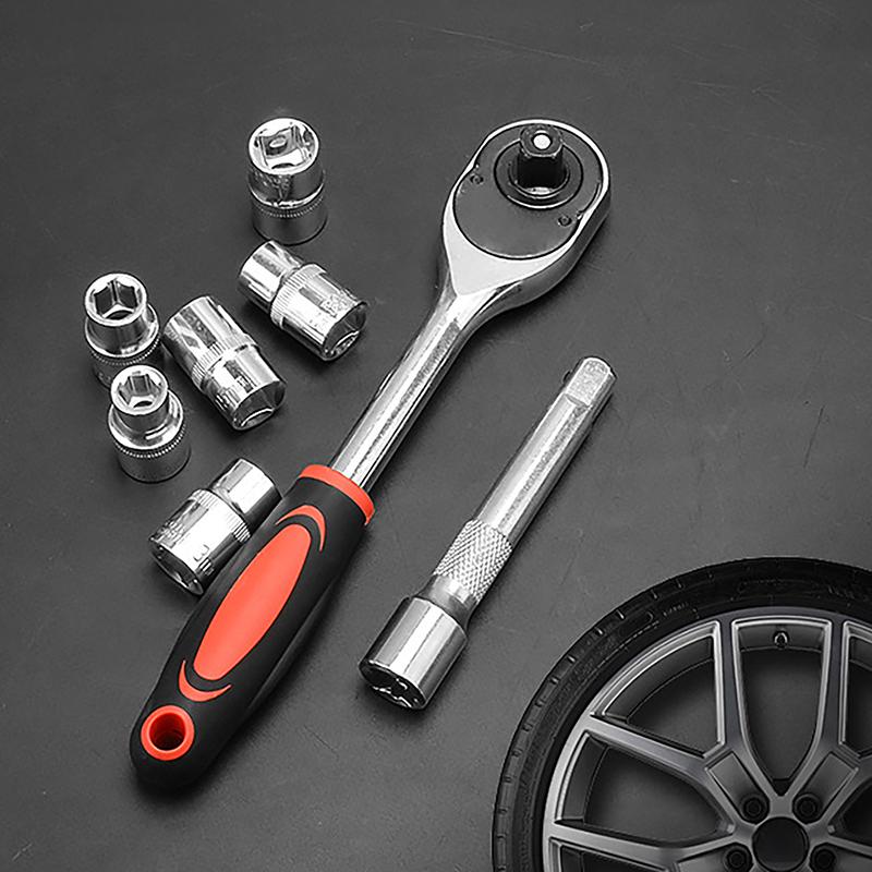 12-teiliges Auto-Reparaturwerkzeugset Steckschlüssel-Kombination Kompletter Satz Werkzeuge für Werkzeugkasten