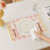 Rectangular Plaid Placemat, Heat Resistant Non-Slip Colorful Dining Placemat, Cute Tableware Patterns, Artificial Leather Table Protector Mat