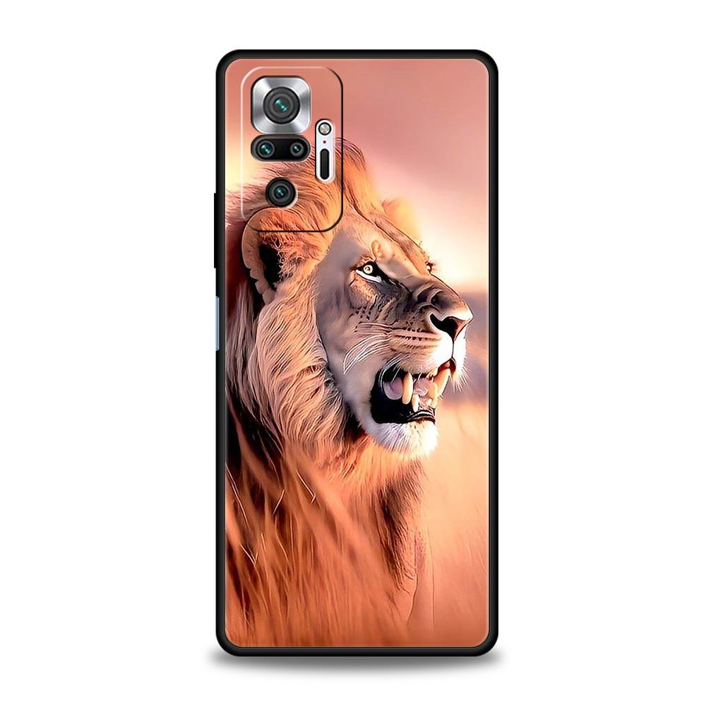 Lion Alpha Male Cub Phone Case For Xiaomi Redmi Note 14 13 5G 10 11 12 Pro Plus 4G 14C 13C 12C 10C Black Cover