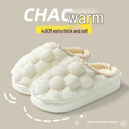 Baumwollhausschuhe für Damen und Herren: Dicke Sohle, Rutschfest, Warm, Perfekt für Zuhause im Winter, Frühling und Herbst