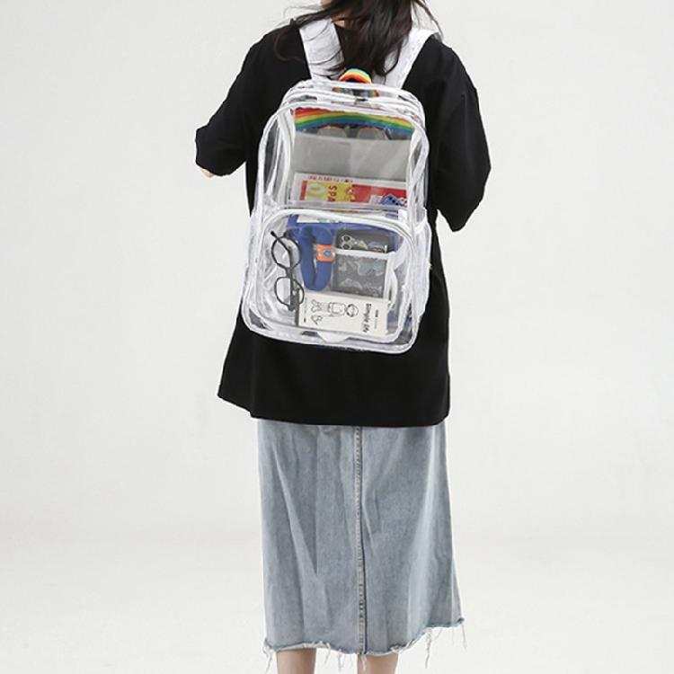Fashion Bookbags Waterproof Clear Bags Teens Student Schoolbag Casual Bags