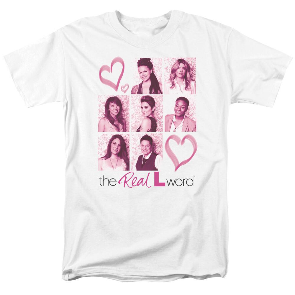 

26 The Real L Word Hearts T Shirt Mens Licensed Classic TV Show Pride Tee White Unisex T-Shirt XXL