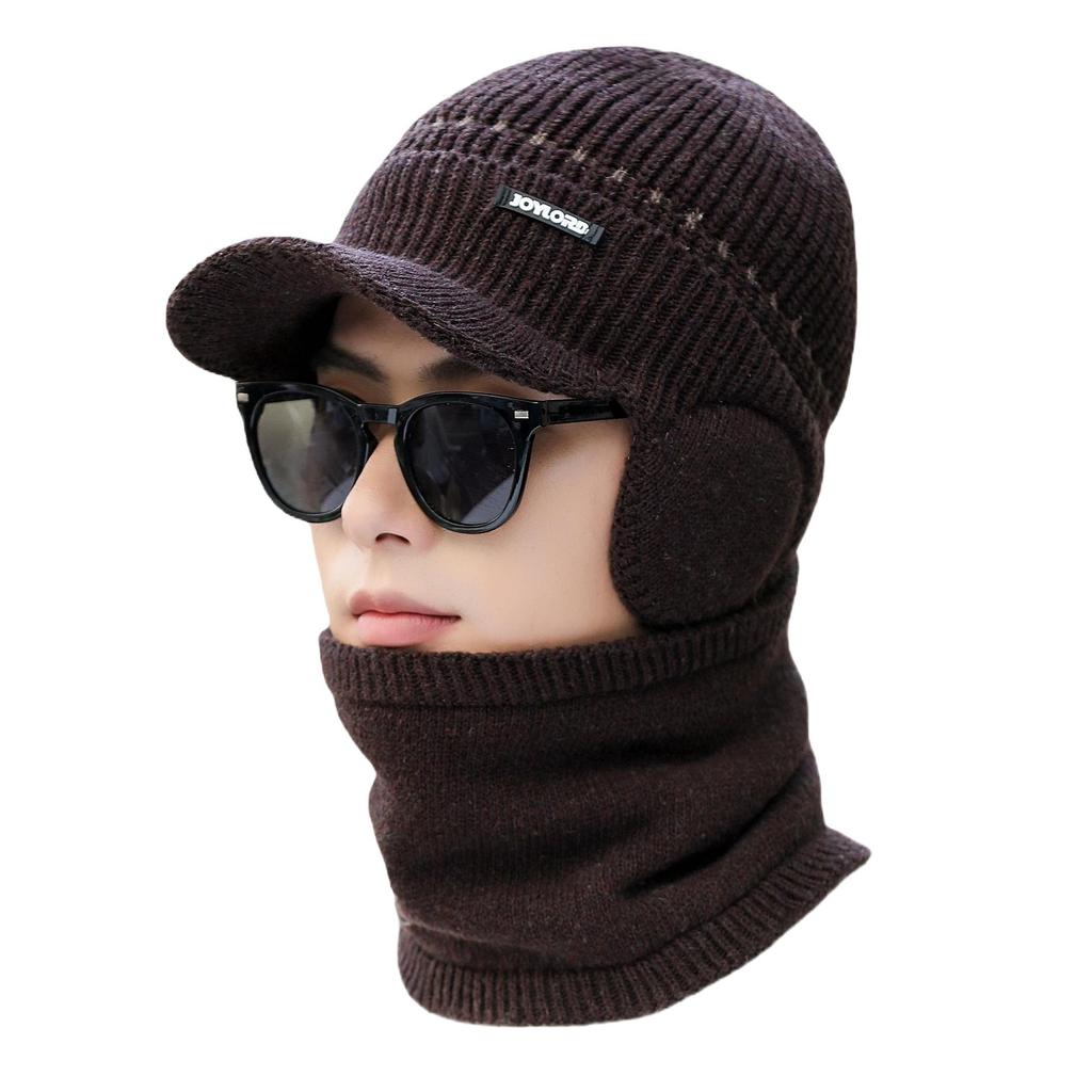 Velvet Black Hat Knitted Hat Woolen Hat Men's Winter Cold Hat Warm Wenling Plus Velvet Thickening