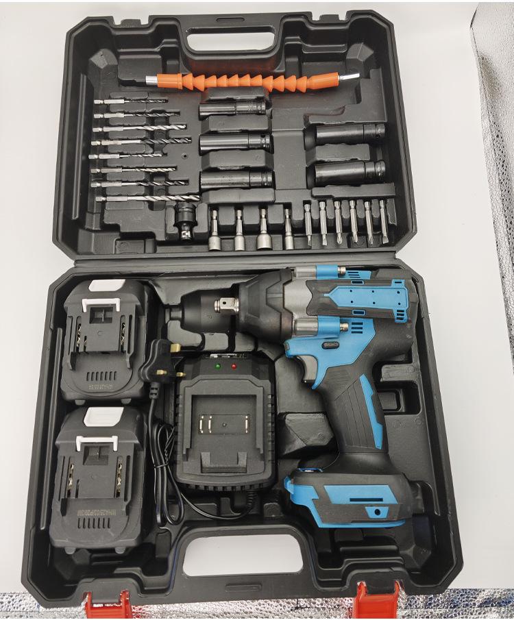 Portable High Torque Lithium Battery Impact Wrench with Electric Brushed Motor