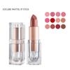Make-up 12 odtieňov matný rúž Crystal Square Tube Nude Bean Paste Color Mini Glazúra na pery Ice Cube pre ženy