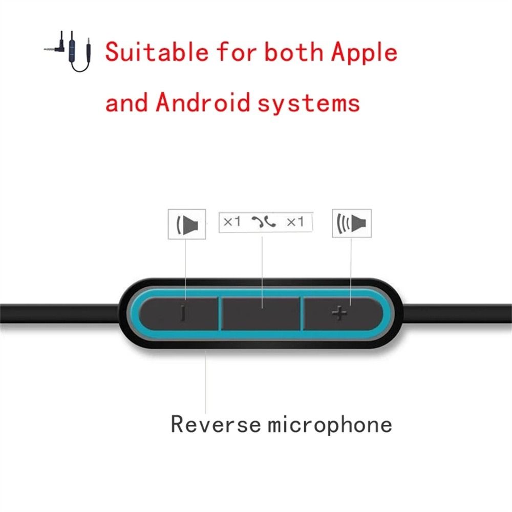 2.5mm 3.5mm Jack With Mic Volume Control Male to Male Cable Headphone Cord 2.5mm to 3.5mm Cable