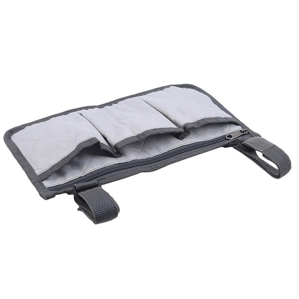 Organizer Side Pocket for Outdoor Wheelchairs, Stand, Carrying Bag, Armrest, Storage Bag, Black