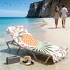 Bohemian Pineapple Flowers Polyester Microfiber Beach Towel Is Highly Absorbent, Suitable for Swimming and Beach Outings