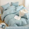 Pure Cotton Bedding Set Four-piece Skin-friendly, Breathable and Comfortable Washed Sheets Quilt Covers Pillowcases