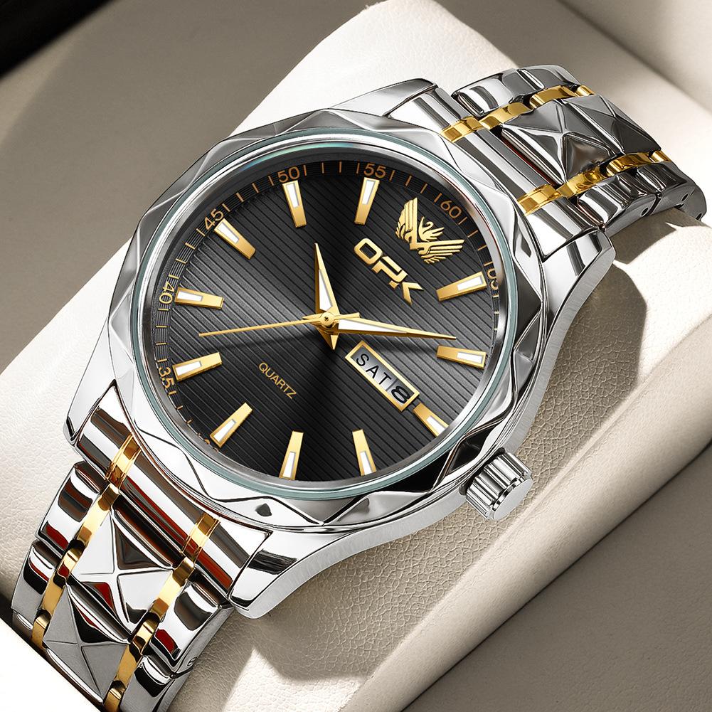 OPK Brand Double Calendar Men's Watch Trend Quartz Watch