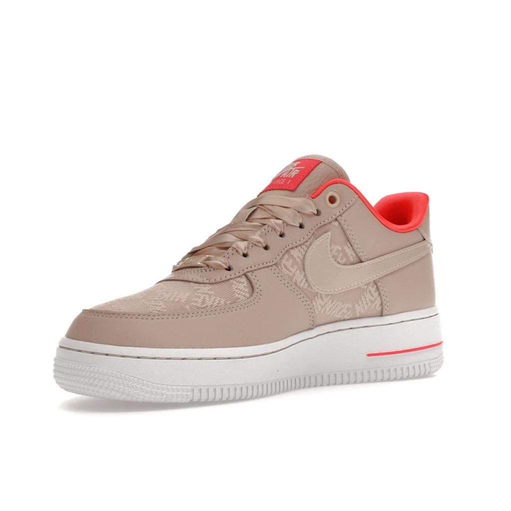 Nike  Air Force 1 07 Fossil Stone Laser Crimson Women Sneakers Pink White DQ7782-200