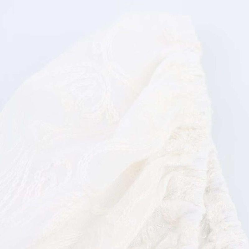 Kaslead New Women Clothes Western Style Fashion Simple Horn Long Sleeve Short Sexy Embroidered Top