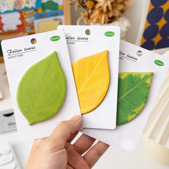 Leaf-Shaped Sticky Notepads Removable Memo Pads Paper Sticker Pads Anti-Forgetting Reminder Note for Home Wall Photo DIY Decoration