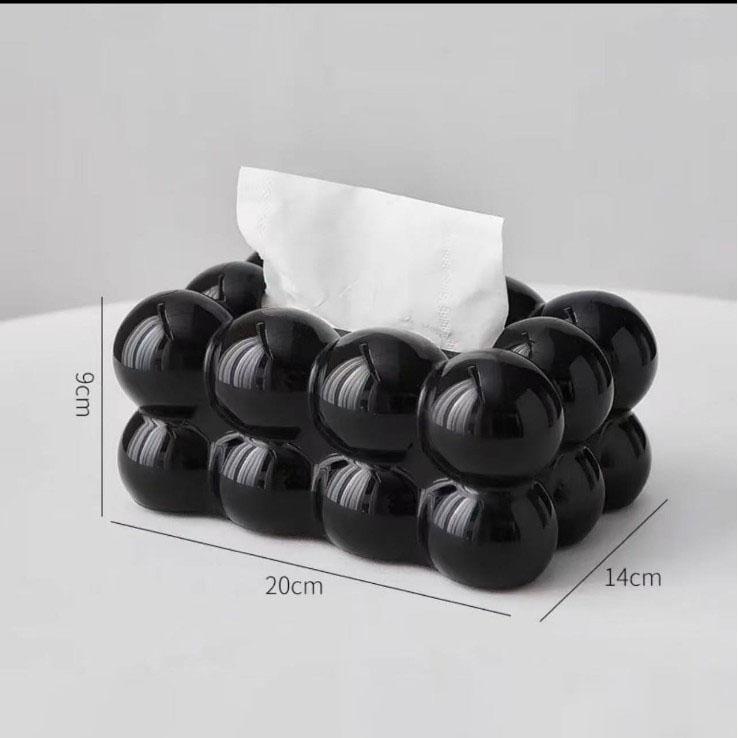 

Держатель для салфеток для лица, нескользящая керамическая крышка для коробки салфеток, диспенсер для салфеток для гостиной, дома, кухни, столешницы чёрный