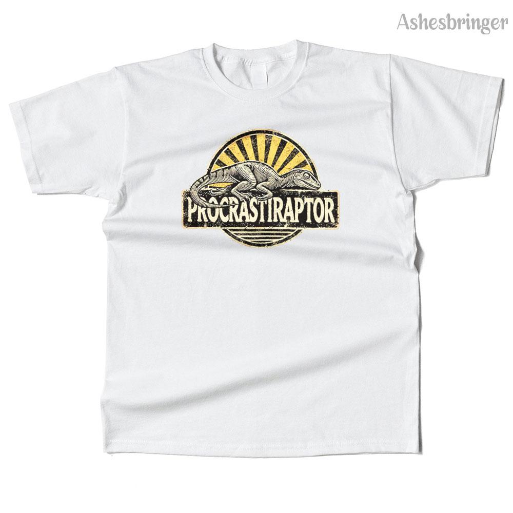 Pánské bavlněné grafické tričko Procrastiraptor Street Casual Style Tričko pro muže a ženy