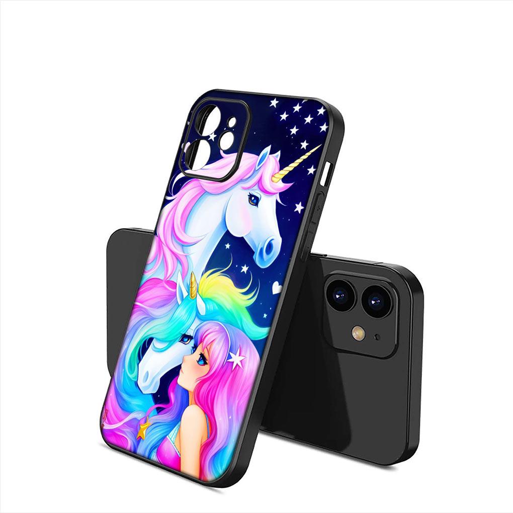 Anime Unicorn Cartoon Horse Soft Phone Cover for Apple iPhone 16 11 Pro XS Max X XR 6 7 8 6S Plus + SE 2022 8+ Silicone Case